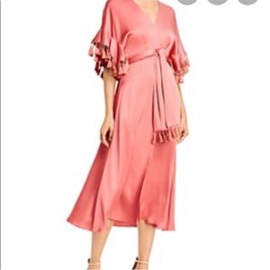 Sachin & Babi Jenny midi tassle dress coral